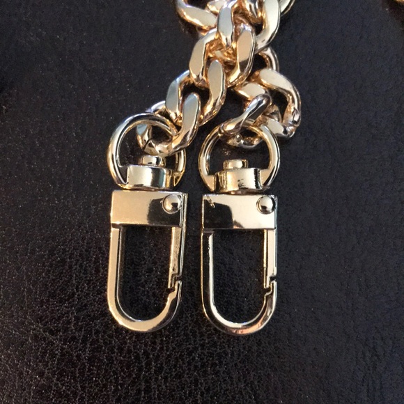 Gold chain and 1pair purse clamp/ring - Picture 3 of 4